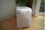 Picture of Vintage Lloyd Loom Ottoman -  Duck Egg Summer Palace