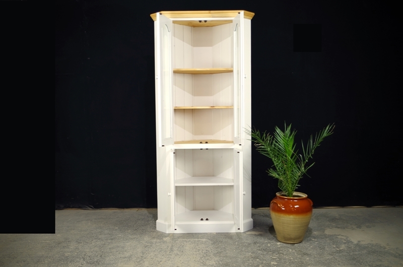 Pine corner clearance display cabinet