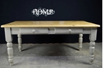 Picture of Large Reclaimed Pine 6ft Farmhouse Table and 8 Fiddleback Chairs