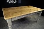 Picture of Large Reclaimed Pine 6ft Farmhouse Table and 8 Fiddleback Chairs