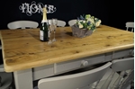 Picture of Large Reclaimed Pine 6ft Farmhouse Table and 8 Fiddleback Chairs