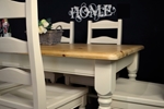 Picture of 5ft 6in Pine Farmhouse Table + 6 Ladderback Chairs with carved detailing