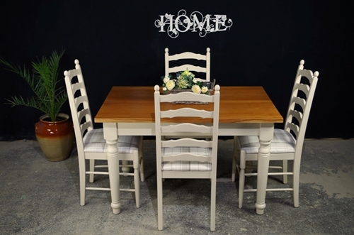 Picture of Farmhouse Style Table + 4 Ladderback chairs