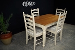 Picture of Farmhouse Style Table + 4 Ladderback chairs