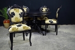 Picture of Louis French Style Round Pedestal Table + 5 Chairs in Black