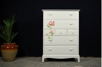 Picture of Stag Tall 7 Drawer Chest Peonies + Roses Artistic Design