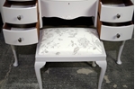 Picture of Vintage French Style Walnut Dressing Table with Stool