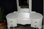 Picture of Vintage French Style Walnut Dressing Table with Stool