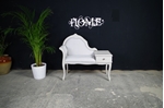 Picture of Vintage French Style Occasional Seat with Side Table +Drawer