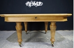 Picture of Antique Oak MacKenzie & Mitchell Wind-Out Table (1870)