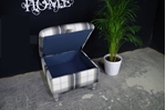 Picture of Large Handmade Upholstered Square Storage Footstool / Pouffe / Ottoman
