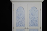 Picture of 2 Door Pine Wardrobe with Butterfly Lace Paint Effect