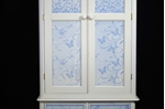 Picture of 2 Door Pine Wardrobe with Butterfly Lace Paint Effect