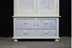 Picture of 2 Door Pine Wardrobe with Butterfly Lace Paint Effect