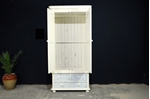 Picture of 2 Door Pine Wardrobe with Butterfly Lace Paint Effect