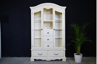 Picture of Carved Glass Display Cabinet with drawers