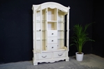 Picture of Carved Glass Display Cabinet with drawers