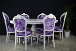 Picture of French Style Dining Table + 6 Chairs Crushed Velvet