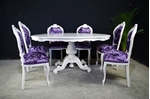 Picture of French Style Dining Table + 6 Chairs Crushed Velvet