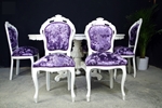 Picture of French Style Dining Table + 6 Chairs Crushed Velvet