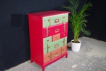 Picture of Travel Themed Stag 7 Drawer Tall Chest - Rectory Red