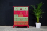 Picture of Travel Themed Stag 7 Drawer Tall Chest - Rectory Red