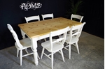 Picture of Pine 5ft Farmhouse Table and 6 Beech Oxford Bar Back Chairs
