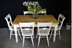 Picture of Pine 5ft Farmhouse Table and 6 Beech Oxford Bar Back Chairs