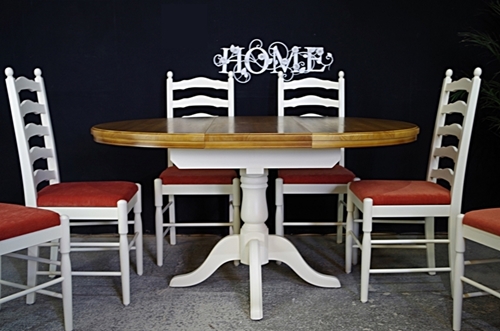 Picture of New Manduria Pine Extendable Pedestal Table