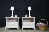 Picture of Pair of Stag Bedside Tables in Pavilion Grey