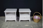 Picture of Pair of Stag Bedside Tables in Pavilion Grey