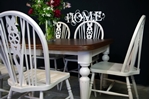 Picture of Victorian Wind Out Table and six Wheelback Chairs