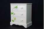 Picture of Small Pine 3 Drawer Chest with Flower Art