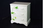 Picture of Small Pine 3 Drawer Chest with Flower Art