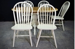 Picture of Oval pine pedestal table + 6  farmhouse bow back chairs