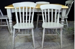 Picture of 5ft Pine Farmhouse Table + 6 Slat back chairs in Hardwick