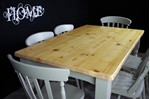 Picture of 5ft Pine Farmhouse Table + 6 Slat back chairs in Hardwick