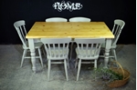 Picture of 5ft Pine Farmhouse Table + 6 Slat back chairs in Hardwick