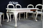 Picture of Antique Wind Out Cabriole Leg Table and 6 Balloon Back Chairs