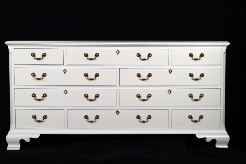 Drexel Heritage Ten Drawer Wide Chest Painted Vintage Antique