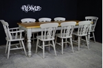 Picture of 7ft Pine Farmhouse Table + 8 Fiddleback Chairs.