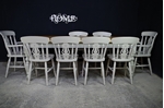 Picture of 7ft Pine Farmhouse Table + 8 Fiddleback Chairs.