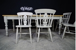 Picture of 7ft Pine Farmhouse Table + 8 Fiddleback Chairs.