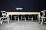 Picture of 7ft Pine Farmhouse Table + 8 Fiddleback Chairs.