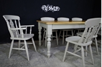 Picture of 7ft Pine Farmhouse Table + 8 Fiddleback Chairs.