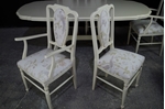 Picture of Extending Mahogany Dining Table and 6 upholstered panel back chairs