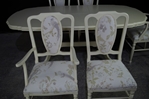 Picture of Extending Mahogany Dining Table and 6 upholstered panel back chairs