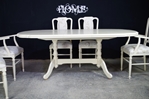 Picture of Extending Mahogany Dining Table and 6 upholstered panel back chairs