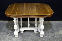 Picture of French Henri II style Walnut Table + Admiralty Flute Legged Chairs