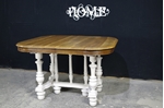 Picture of French Henri II style Walnut Table + Admiralty Flute Legged Chairs